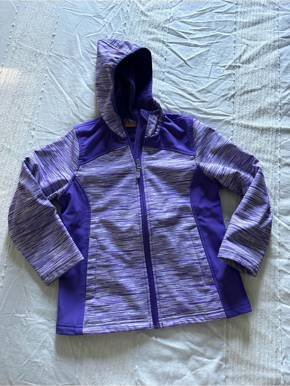 Purple Hooded Zip-Up Jacket